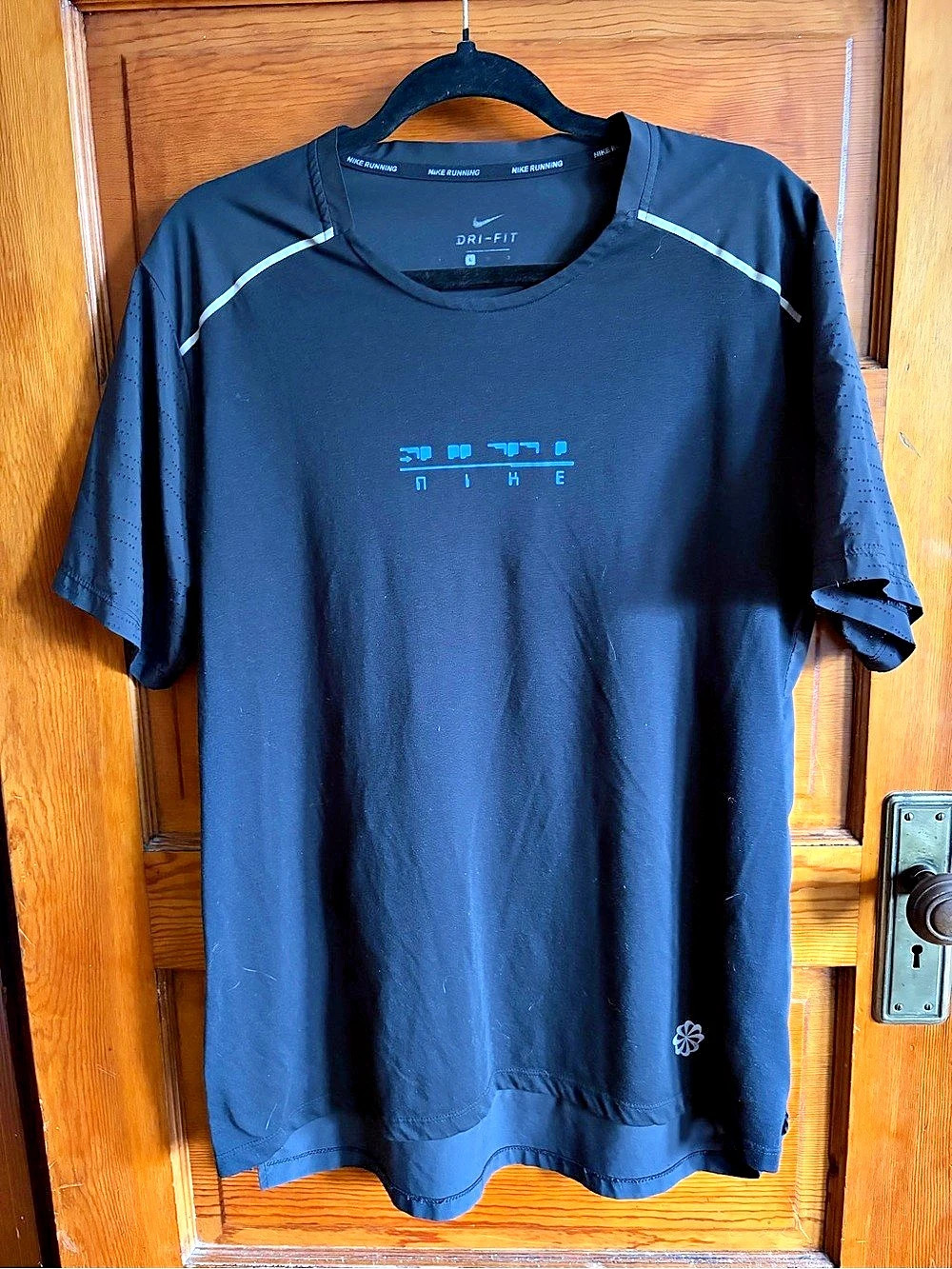 Nike Dri-FIT Velocity Research Athletic Black Short Sleeve Tee